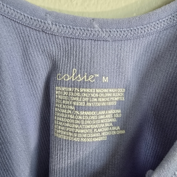 Colsie Light Purple Ribbed Top - Picture 3 of 3